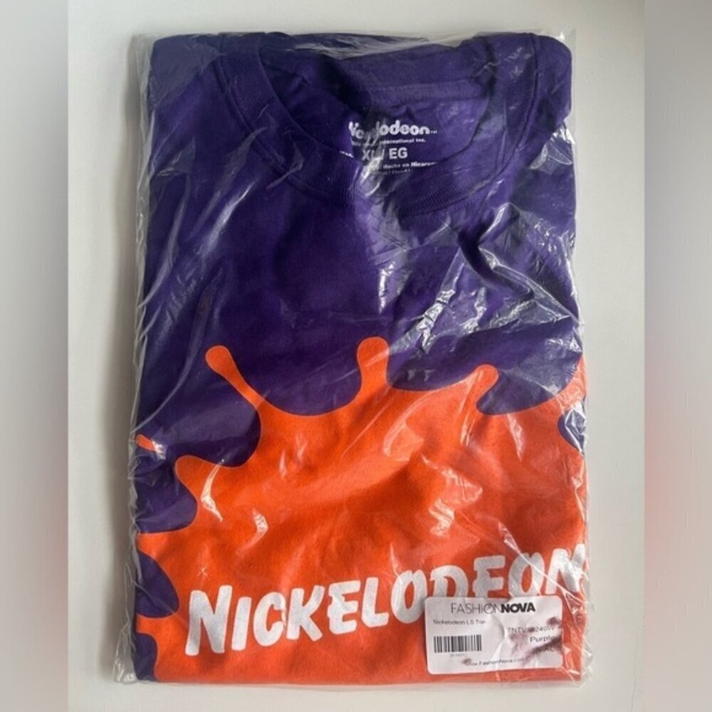 Fashion Nova - Ladies, Nickelodeon LS Top - Purple. Size: XL. NIB - Picture 2 of 10